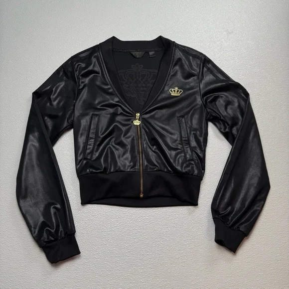 adidas,respect me by missie 革ジャン Adidas Respect M.E. by Missy Elliott Faux Leather Track Jacket